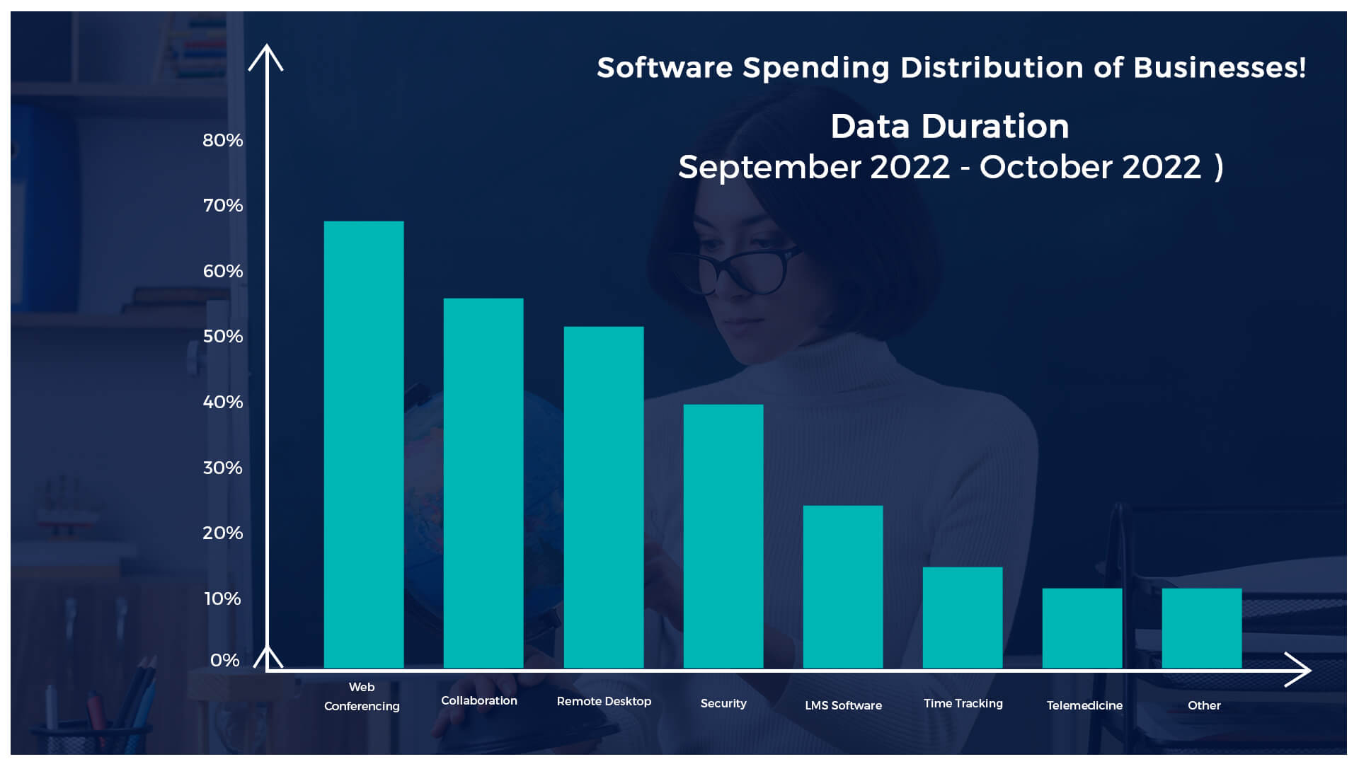 Software spending distribution of businesses