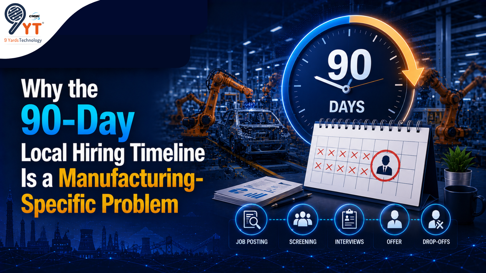 Why the 90-Day Local Hiring Timeline Is a Manufacturing-Specific Problem