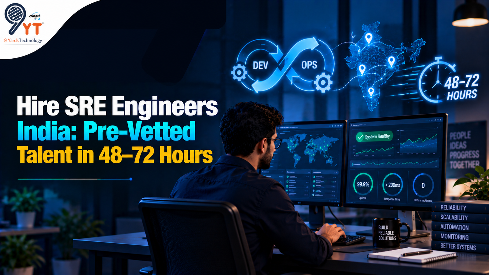 Hire SRE Engineers India Pre-Vetted Talent in 48–72 Hours