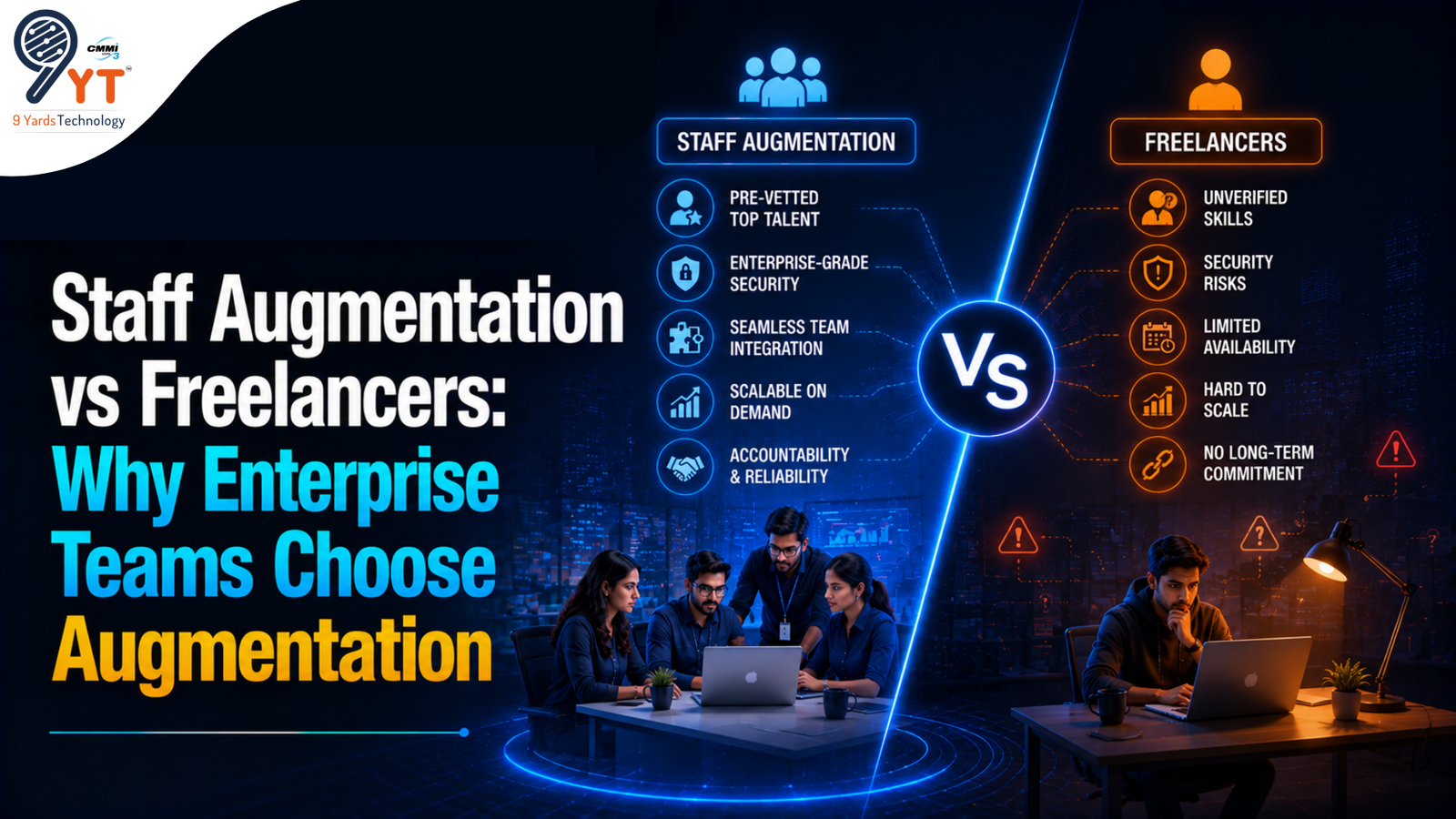 Staff Augmentation vs Freelancers Why Enterprise Teams Choose Augmentation
