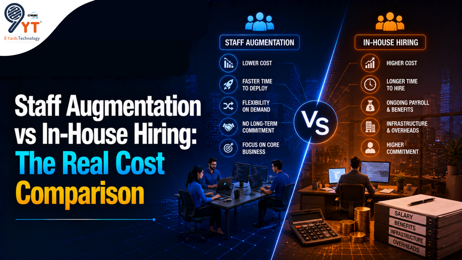Staff Augmentation vs In-House Hiring The Real Cost Comparison